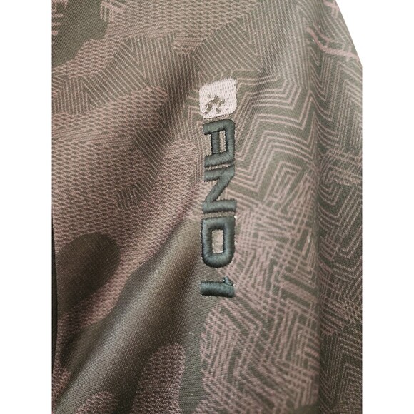 And1 Mens Camo Hoodie 2XL Brown Long Sleeve Kangaroo Pocket Pullover Sweatshirt - Picture 5 of 10